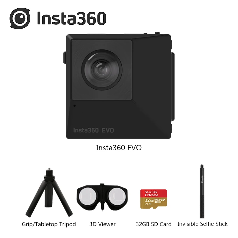 Insta360 EVO 5 7 K Video VR 360 Panoramic Insta 18MP фото для Android iPhone 180 ° 3D съемка двойная линза