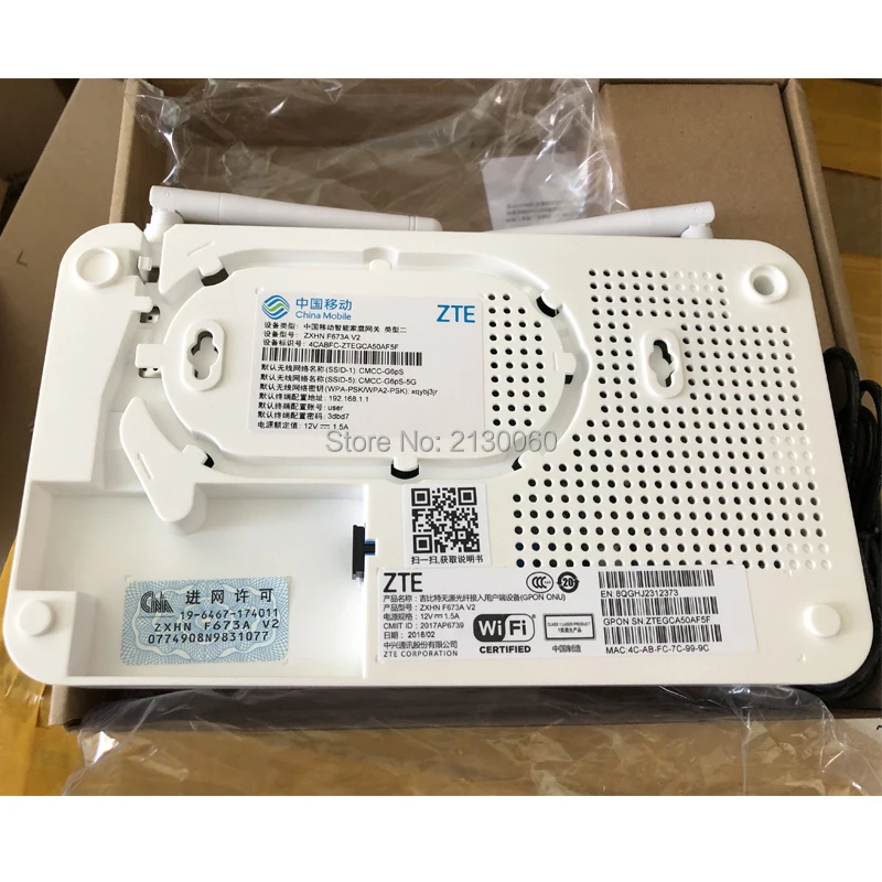 FTTH ONT ZTE F673A V2 GPON ONU 4GE + Тел USB Wifi английская версия модем ftth оптический сетевой