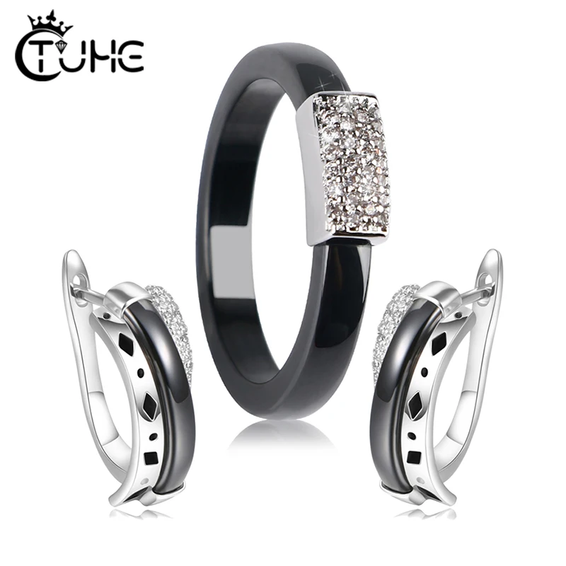 Новый керамический набор украшений для женщин здоровые серьги гвоздики 3 мм