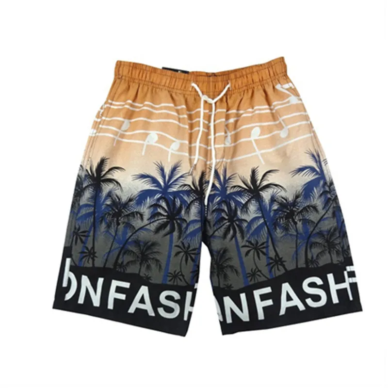 

2021 Summer New Style Men Shorts Beach Shorts Loose Casual Hawaiian Coconut Tree Printed Shorts Man Short Pant Ropa Hombre