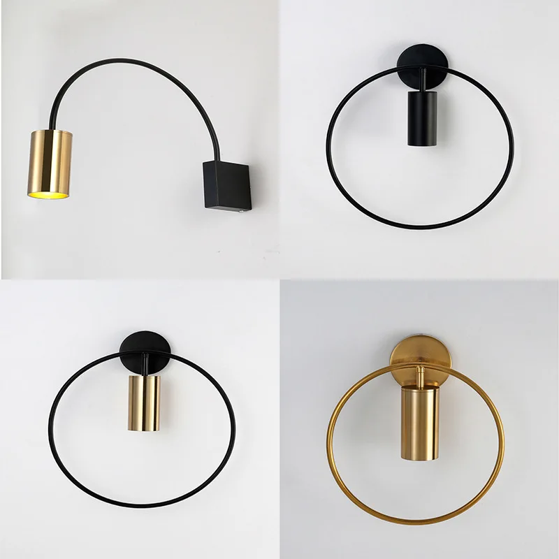 Светильник в стиле лофт зеркальный светильник с веревкой прикроватный для