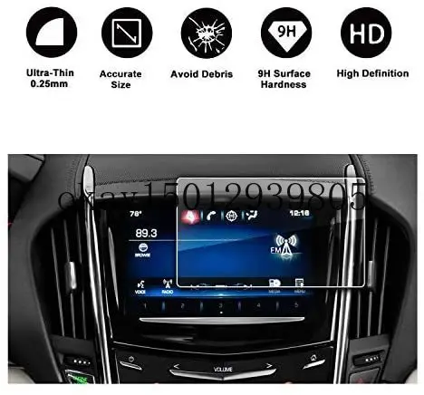 

2013-2018 for Cadillac ATS Cadillac SRX 8inch Car Navigation Touch Screen Protector,Tempered Glass 9H Anti-Scratch