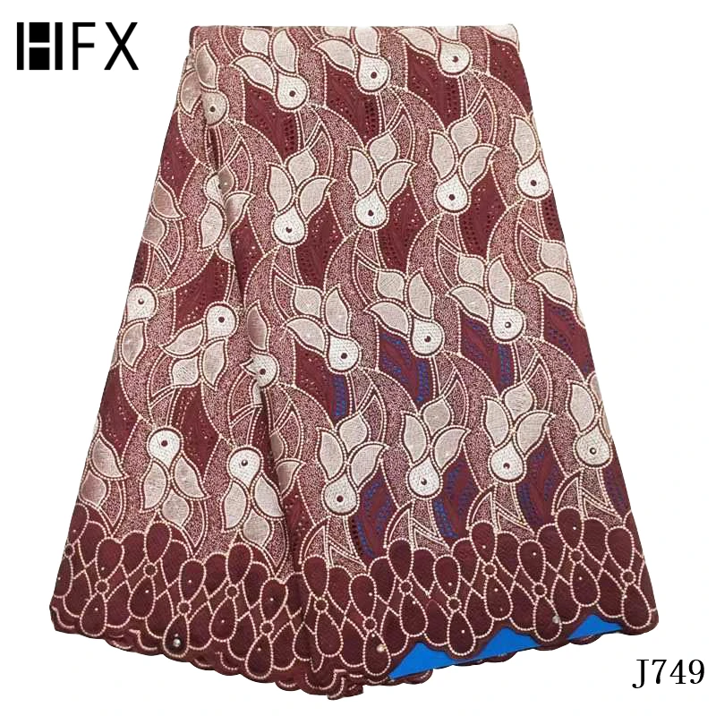HFX африканская кружевная ткань высокого качества 2019 белое Африканское сухое