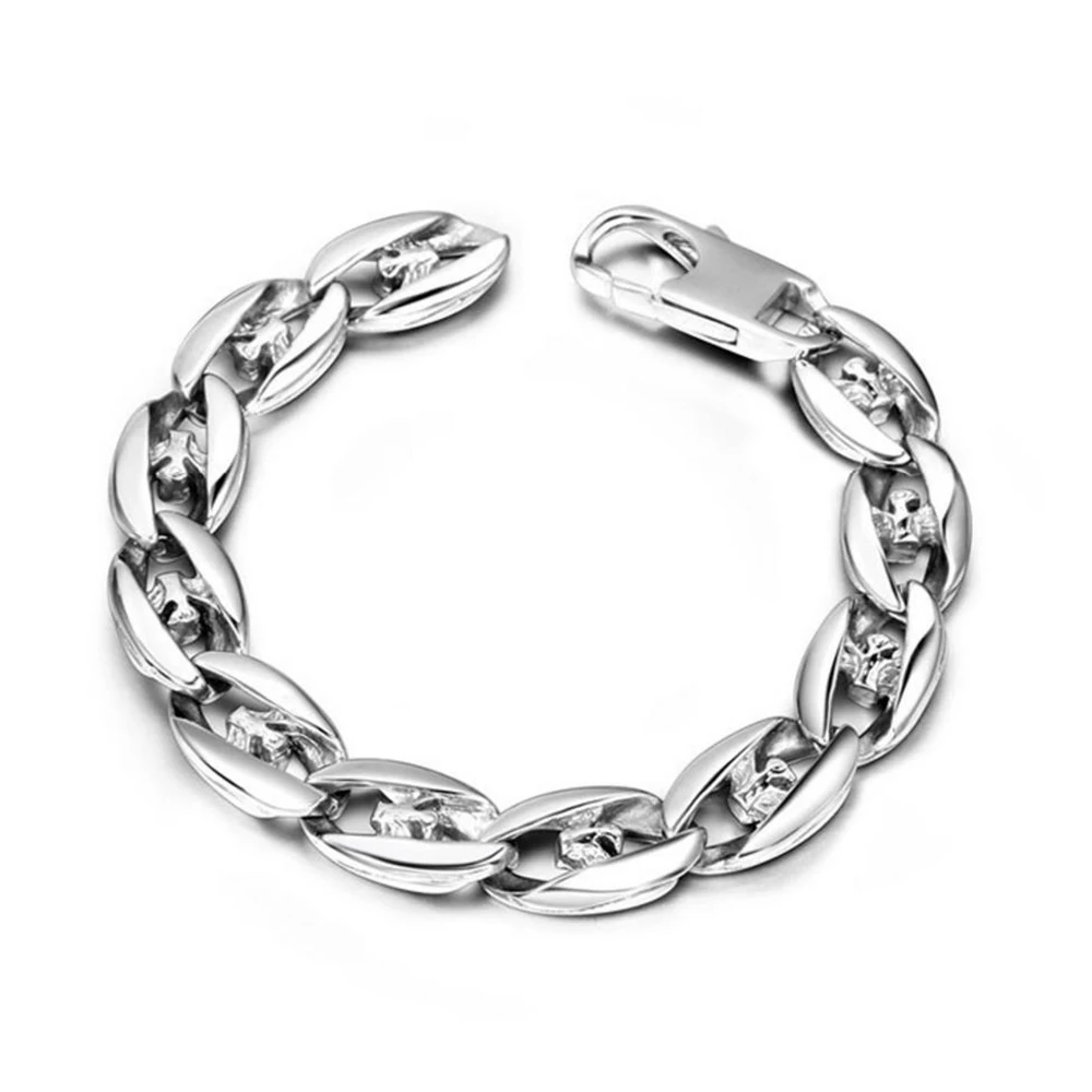 Широкий браслет с вырезами в форме птицы мужские ювелирные изделия из стали S.