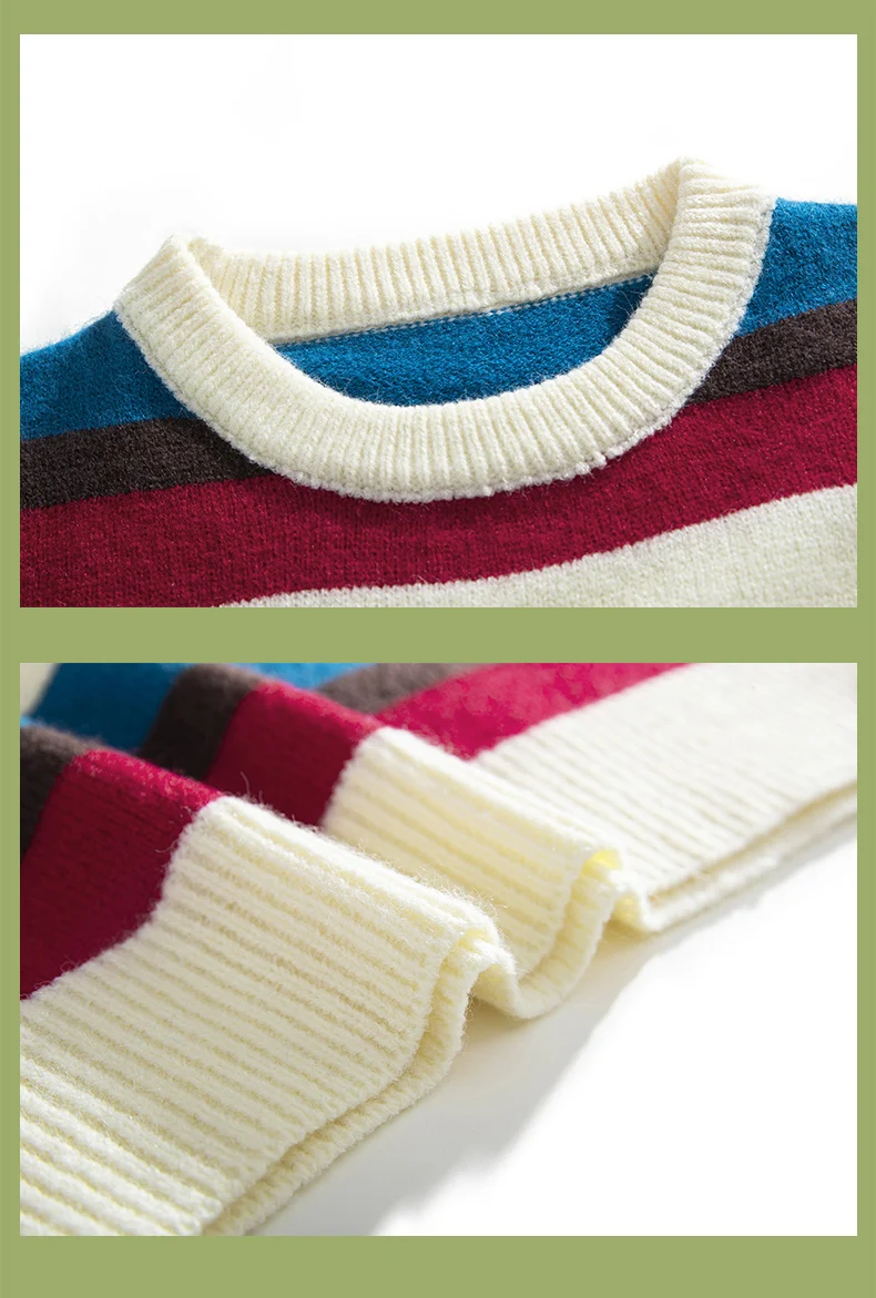 

Loose Slim Sweaters for Men Colorful Pullovers Knitted Sweaters Mens Streetwear 2021 Autumn Spring Warm Sweaters Mens Clothing