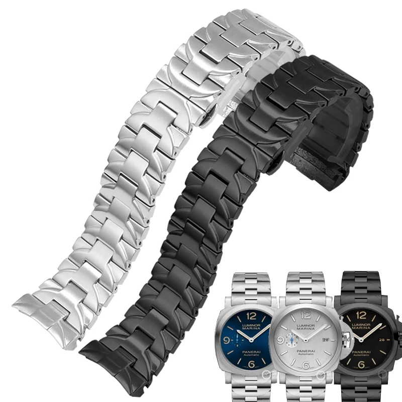 

Ремешок для часов высокого качества подходит для Panerai, оригинальный стальной ремешок, Мужская металлическая цепочка PAM441 / 111 из прочной рафи...