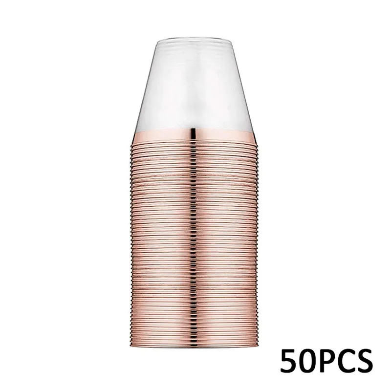 Розовое золото вечерние одноразовые бумажные стаканчики чашки сока DIY для