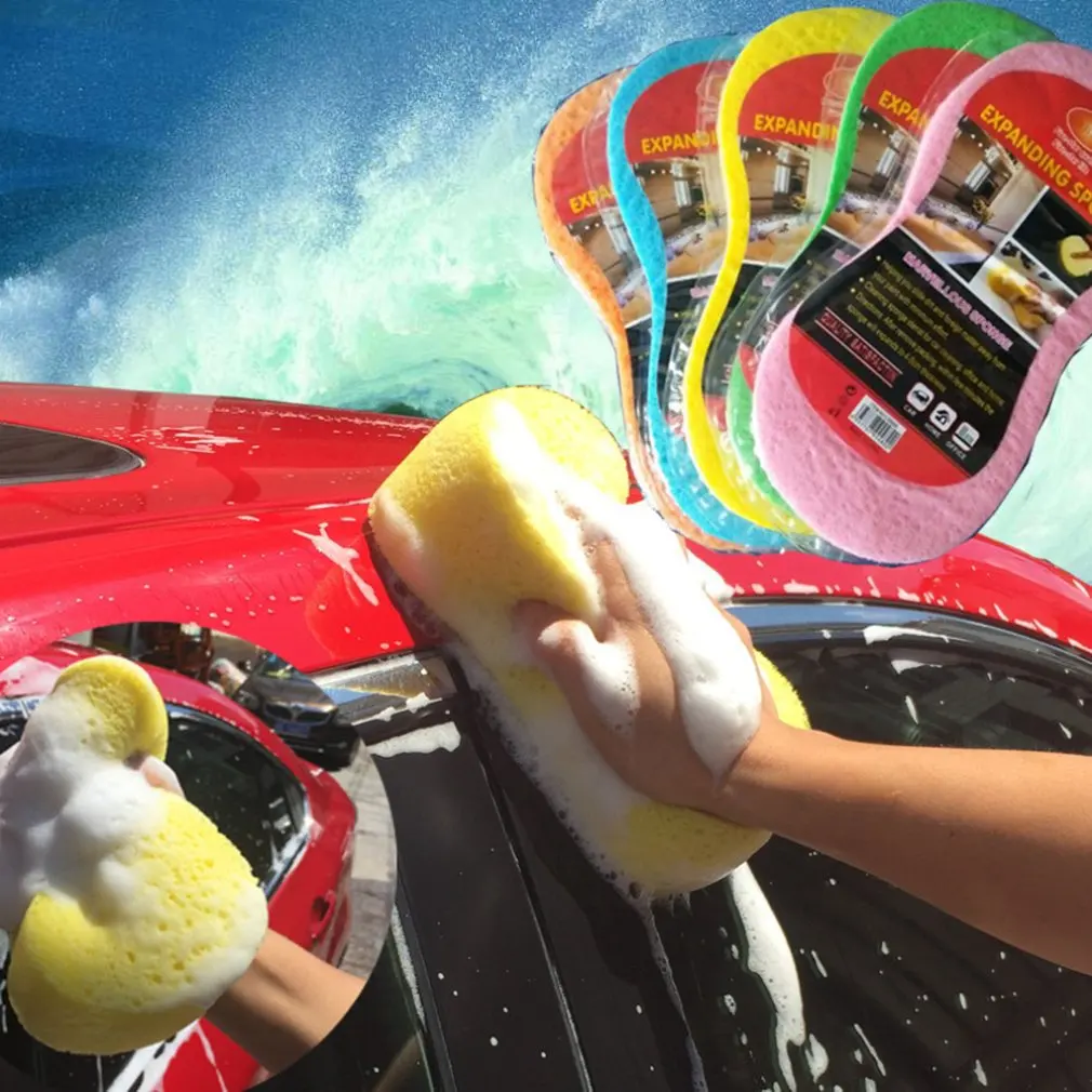 

Large Car Wash Sponge High Density 8 Characters Vacuum Compression Sponge Car Wipe Sponge Block Honeycomb Sponge