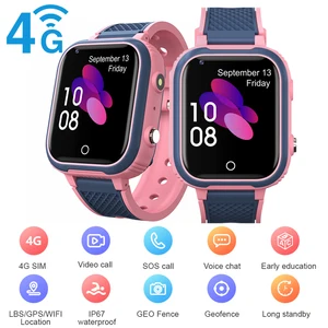 4g sim video call smart watch gps wifi tracker smart phone watch ip67 waterproof kids smart watch call back monitor baby clock free global shipping