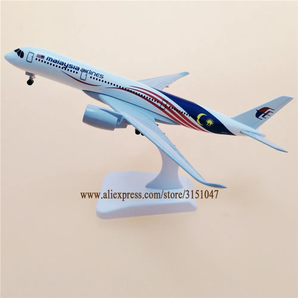 

20cm Alloy Metal Air Malaysia Airlines Airbus 350 A350 Airways Airplane Model Plane W Wheels Landing Gears Aircraft