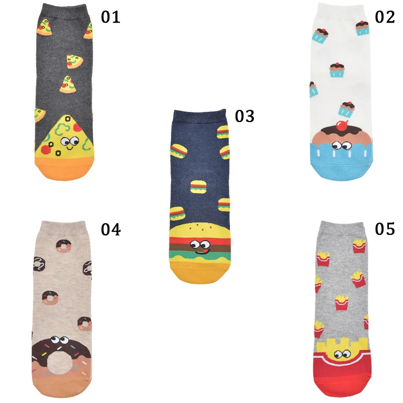 

Hot Sales Funny Socks Women Casual Cartoon French Fries Burger Trendy Socks Cotton Socks Happy Japanese Harajuku Skateboard Sock