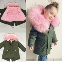 new girls winter girls jackets for boys coat hooded faux fur children parkas casual thick warm baby kids clothes outerwear
