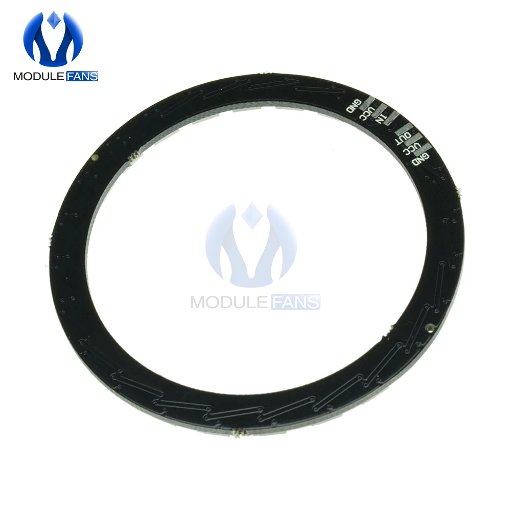 WS2812B 24 бита WS2812 5050 RGB светодиодные кольца светильник встроенным драйвером модуль
