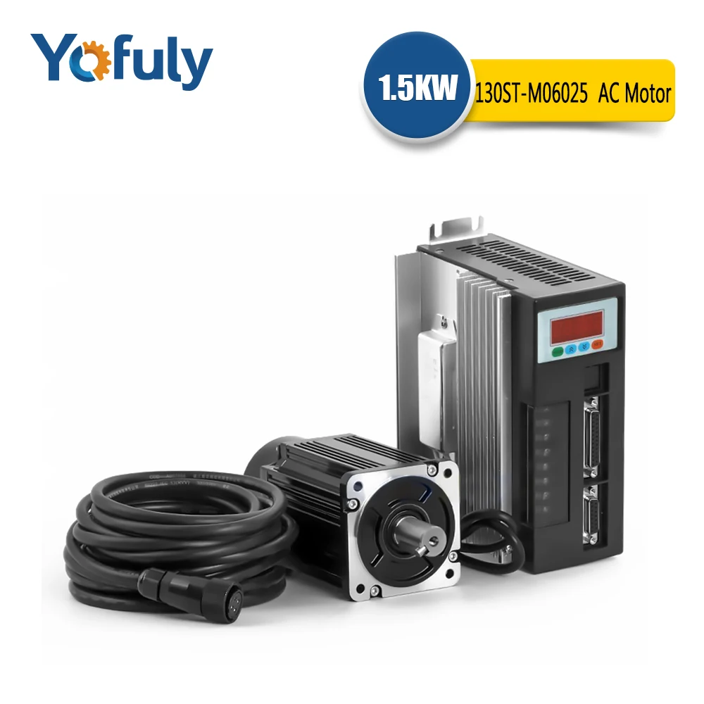 130ST M06025 1.5KW 6N. M 1500W серводвигатель переменного тока и драйвер с 3 метровым