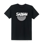 2020 модная мужская футболка Sabian, новые классные хлопковые мужские футболки с коротким рукавом и принтом музыки, футболки высокого качества, размер соответствует размеру