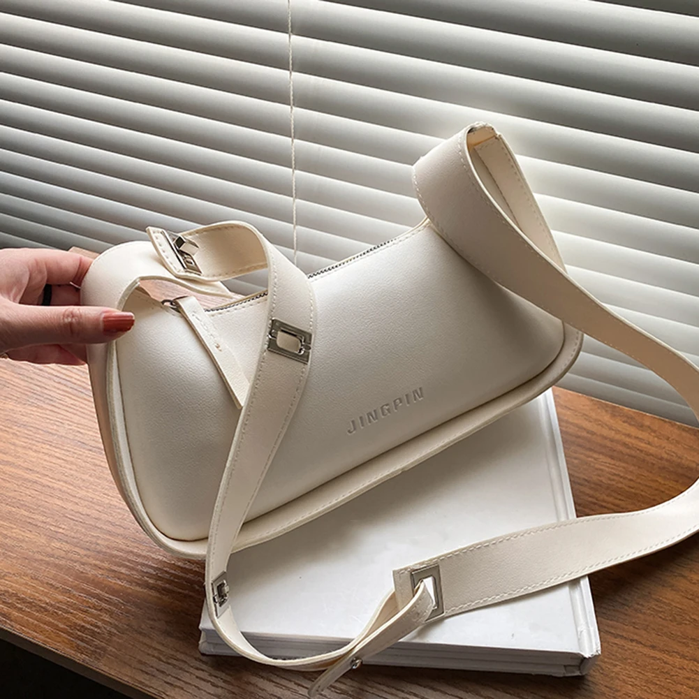 

2021 New Pleated Tote Bag Fashion Retro Women Solid Color PU Leather Underarm Bag Casual Ladies Handbag Purses