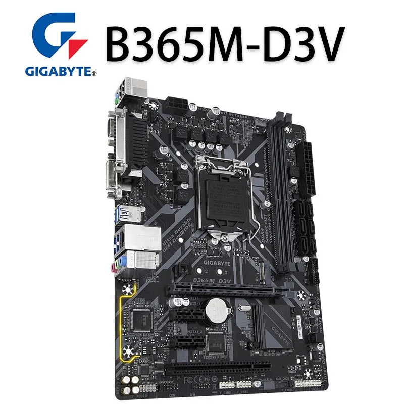 Günstig LGA 1151 Gigabyte B365M D3V Motherboard Intel B365 32GB Unterstützung 8th 9th-Gen I9 I7 I5 I3 CPU PCI-E 3,0 DDR4 M.2 Desktop B365 Neue