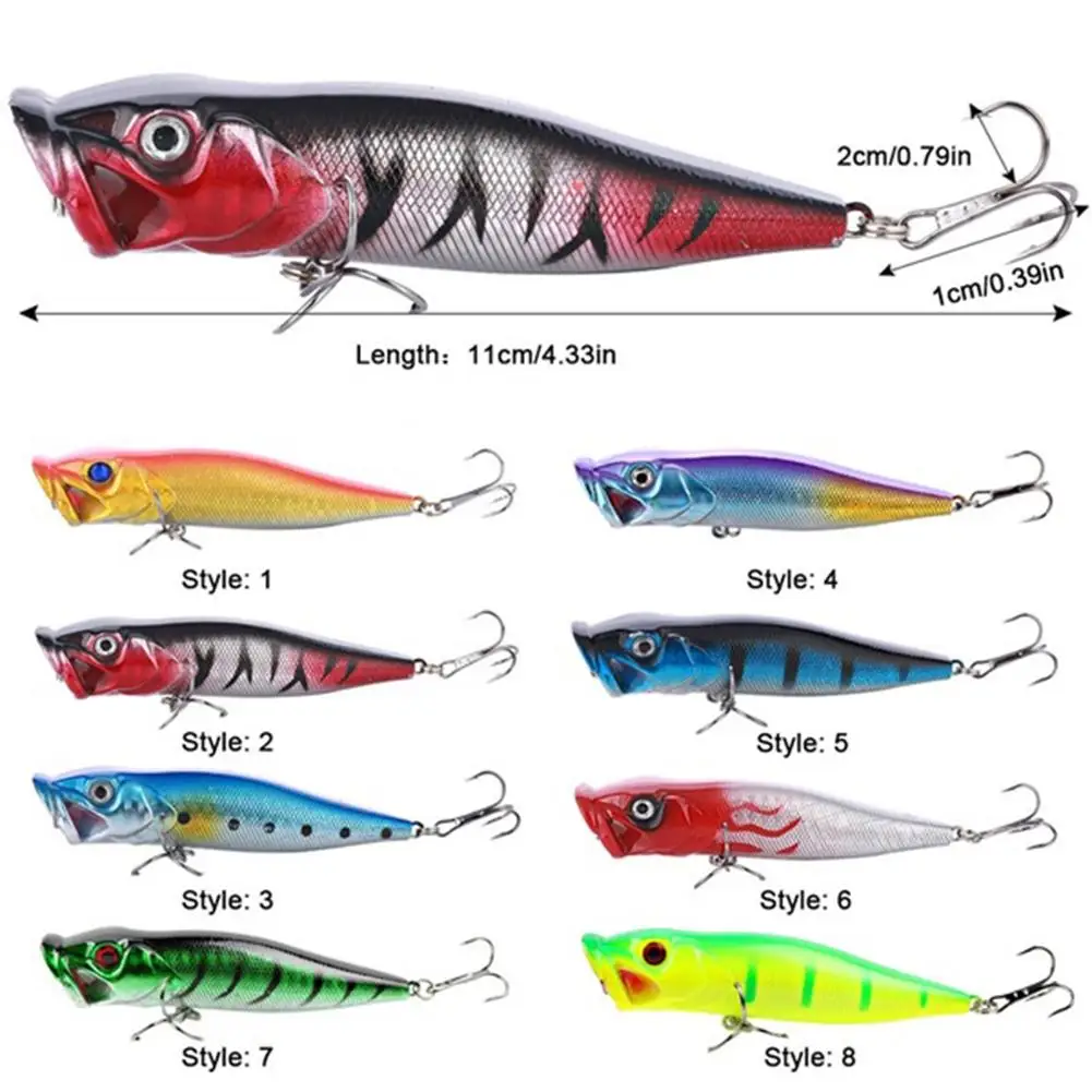 

8Pcs Artificial Fish 3D Eyes Fishing Lure Bait Sharp Treble Hooks Tackle Tool Wobbler Artificial Hard Bait Fishing Lures Tackle