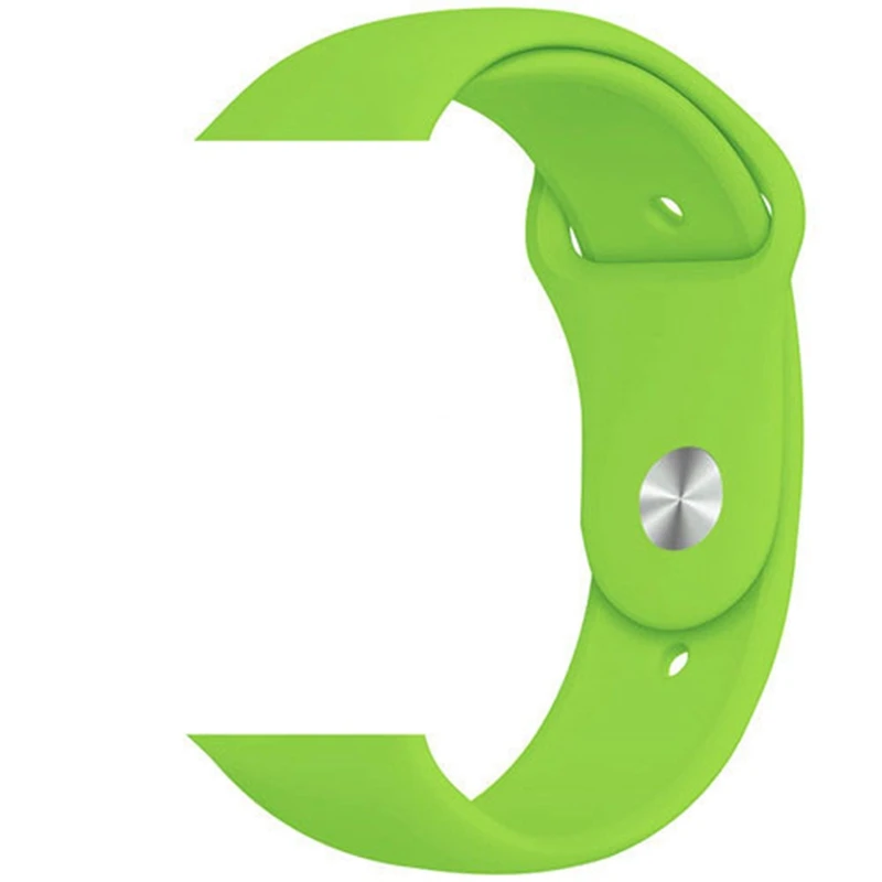 Green Ремешок для Apple Watch 5 4 3 2 1 силиконовый спортивный браслет для часов Apple Watch 44 мм 40 мм 42 мм 38 мм Ror IWatch band - Цвет ремешка: Green