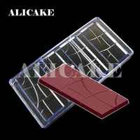 4 cavity chocolate mold polycarbonate candy bar mould bakery form molds for confectionery pastry baking tools