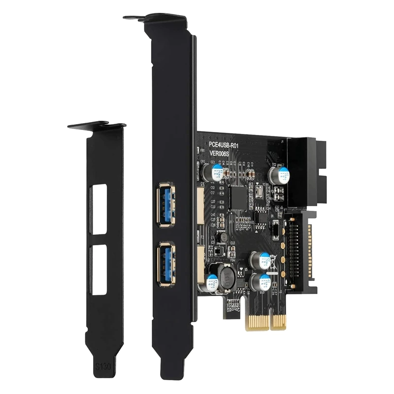 

PCI-E to USB 3.0 2-Port Expansion Card, with 15-Pin SATA Power Connector and 19-Pin USB3.0 Interface