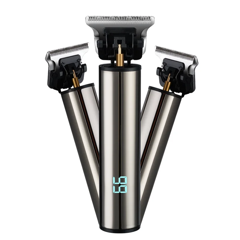 

Oil head scissors electric hair clipper electric carving knife razor oil head bald hair salon push white liquid crystal display