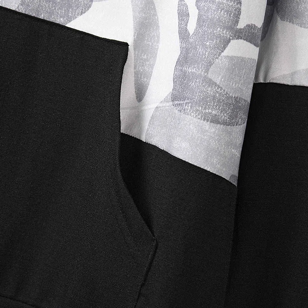 

Fashion Sweatshirts Women Hoodies winter Camouflage Splicing Long Sleeves Pullover Loose Pocket Female Sweatshirt Blouses #40