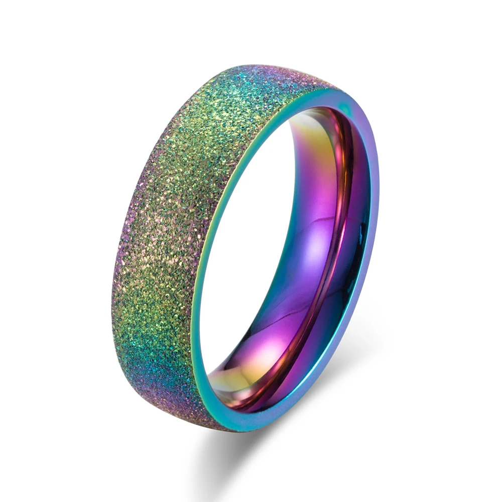2018 простое титановое кольцо для женщин и мужчин 5 цветов матовое Arc цветное