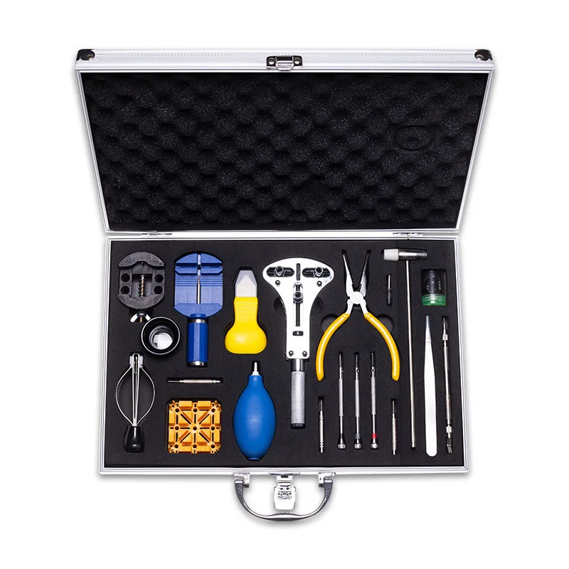 

Watch Repair Tools 37-piece Aluminum Alloy Set Watch Strap Open The Back Cover Disassemble Repair and Replace The Battery Kit
