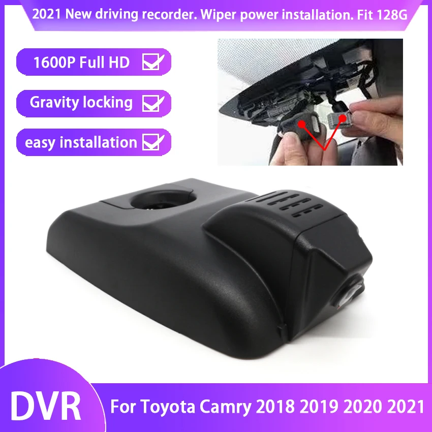 

2K hd 1600P Easy to install Car DVR Wifi Video Recorder Dash Camera For Toyota Camry 2017 2018 2019 2020 2021 CCD Night Vision
