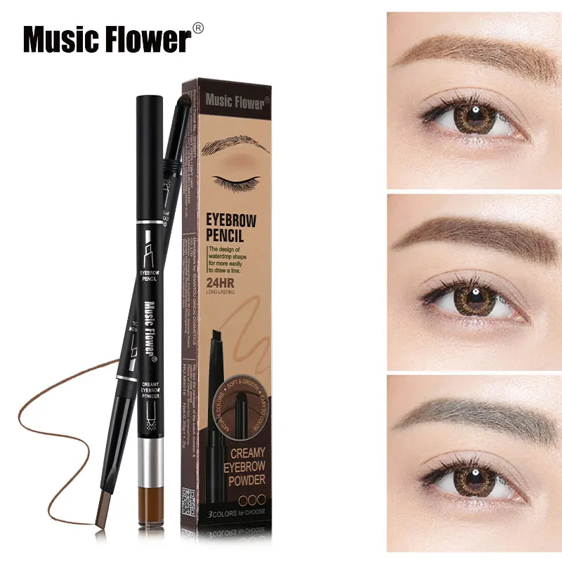 2 в 1 кремовый карандаш для бровей и пудра бровей|Средства роста бровей| |