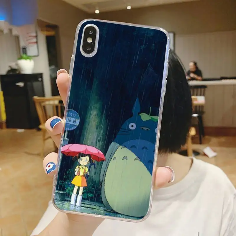 

Spirited Away Japan anime Phone Case Transparent for iPhone 6 7 8 11 12 s mini pro X XS XR MAX Plus