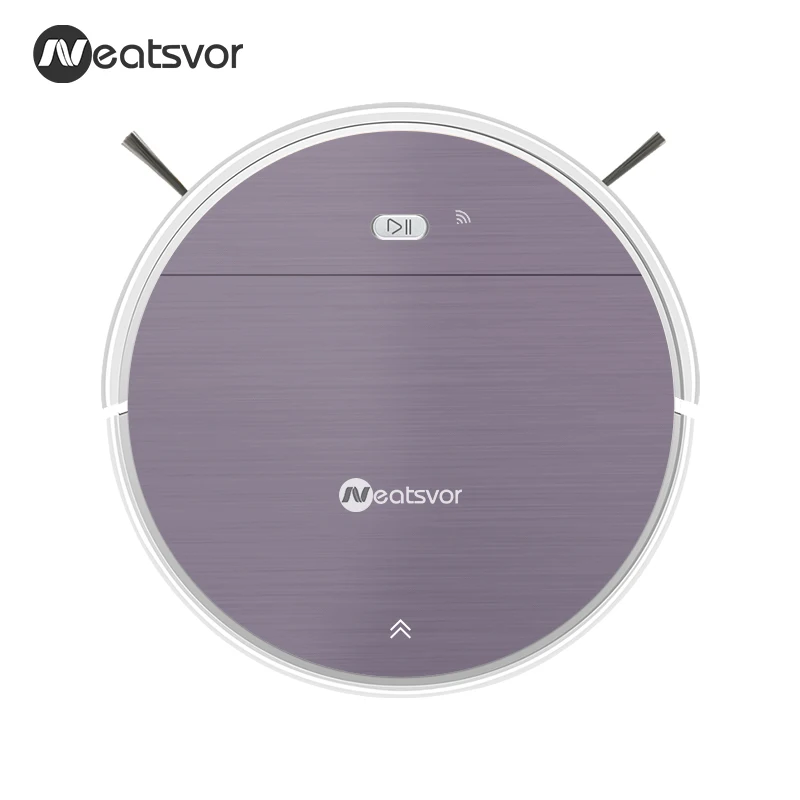 NEATSVOR V392 коричневый робот-пылесос для уборки и влажной уборки пола, приложение для управления картой навигации, планируемый Автоматический робот-зарядка 1800PA - Цвет: Gray purple
