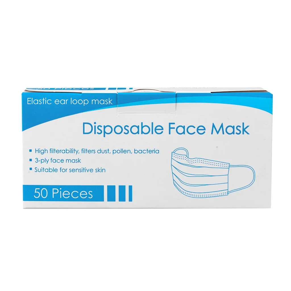 

50 Pcs-3ply Mask Mouth Cover,protect Mouth Nose,soft And Breathable Protection Facemask Mascarilla Mouth-muffle Face Cover