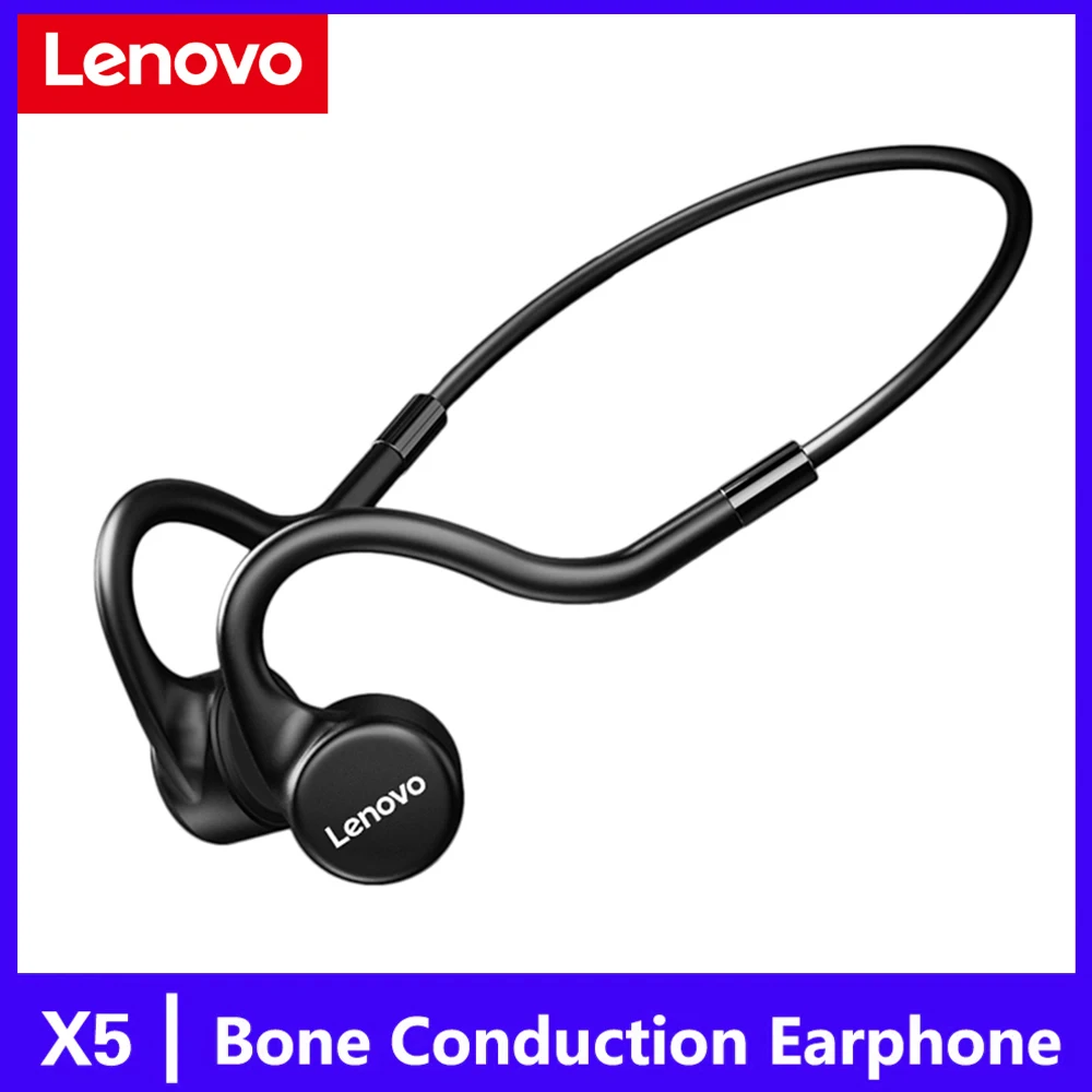 

Lenovo X5 Earphone Wireless BT5.0/IPX8 Real Waterproof Sweatproof/8GB Storage/Noise Cancellation/Neck Sport Headset with Mic