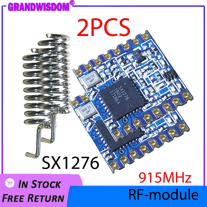 Модуль LoRa RF 915 МГц 2 шт. чип SX1276 приемник и передатчик SPI IOT с антенной на большие