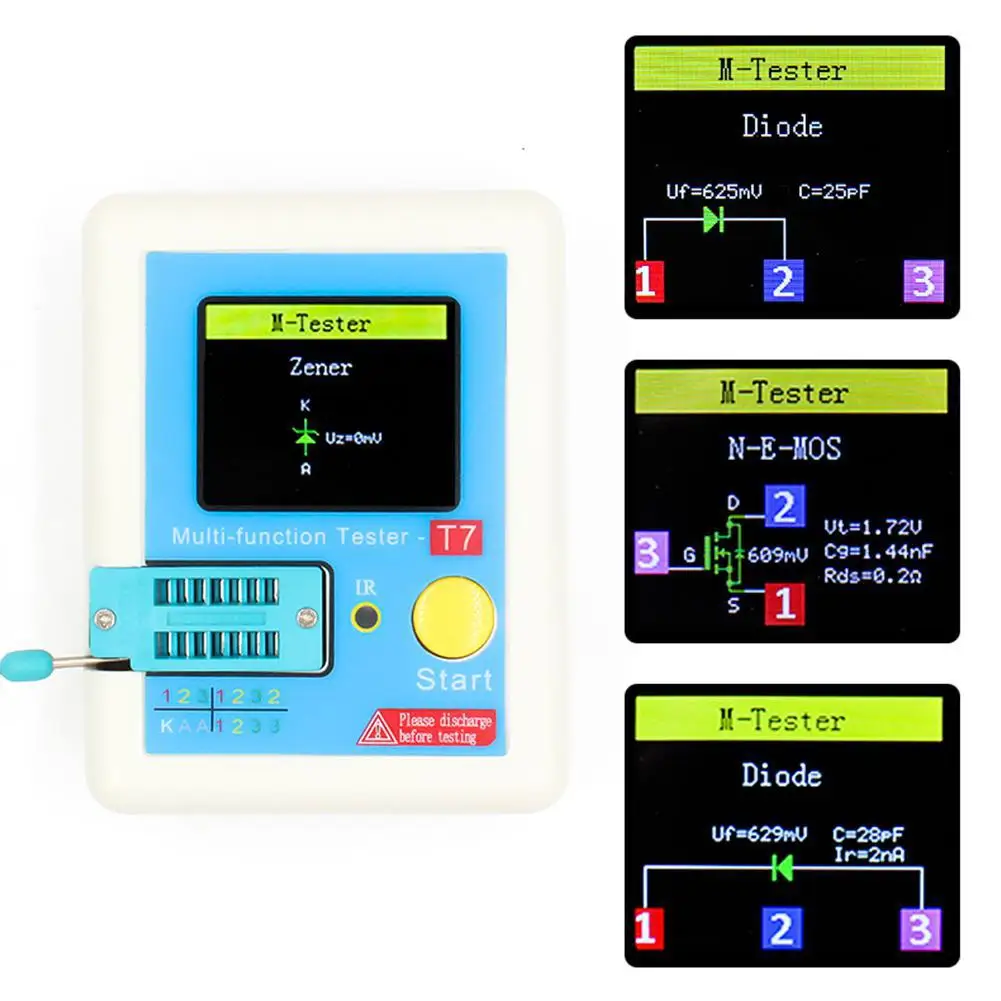 LCR T7 ESR Диод Триод постоянной ёмкости универсальный конденсатор Mos прибор для