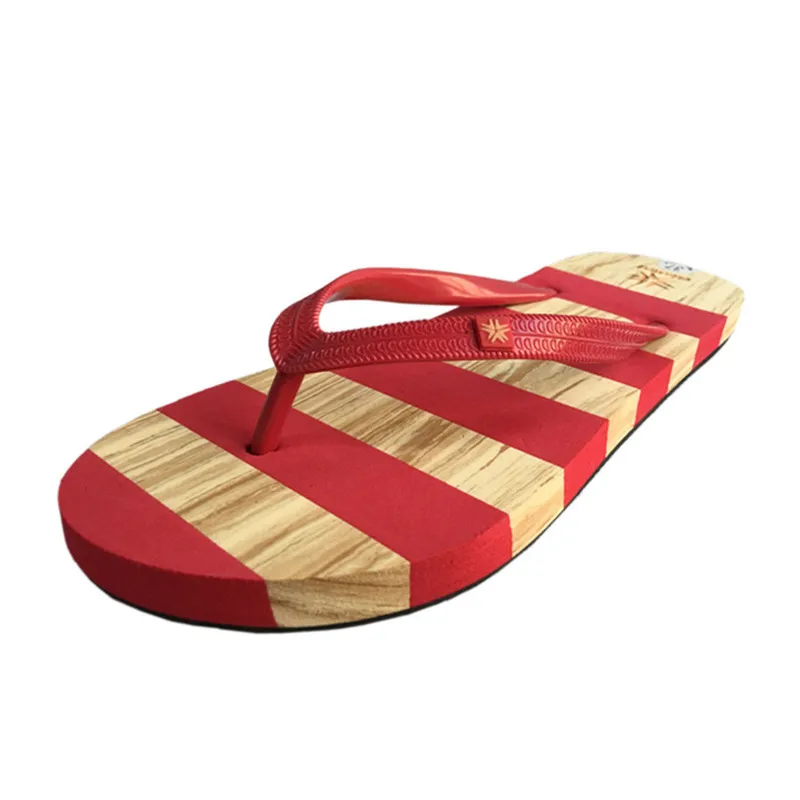 Striped Design Women Casual Summer Slippers Size 36-41 New Fashion Lady Slip-on Flip Flops Blue Red Colors | Обувь