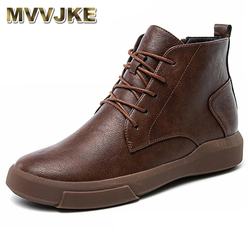 

MVVJKE Handmade Retro Autumn Winter Ankle Boots For Women Soft Rubber Sole Casual Warm Flat Shoes Ladies Short Leather Boots