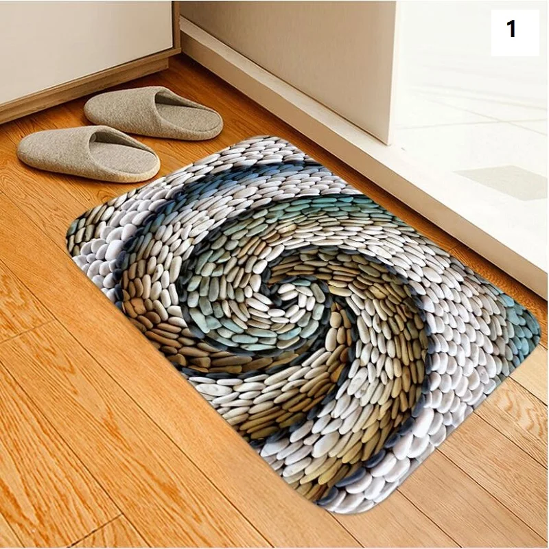 

UBRUSH New carpet Rubber anty-slip in kitchen and bathroom seven color 40*60 cm For Home Bathroom Kitchen Small Carpet