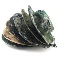 outdoor sun protection wide brim hat camouflage military boonie caps unisex sports fishing hiking hunting hats for men