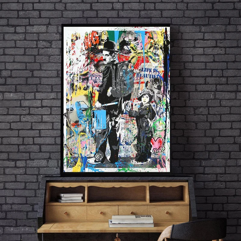 Настенные постеры и принты для мальчиков чаплинов современные картины на холсте