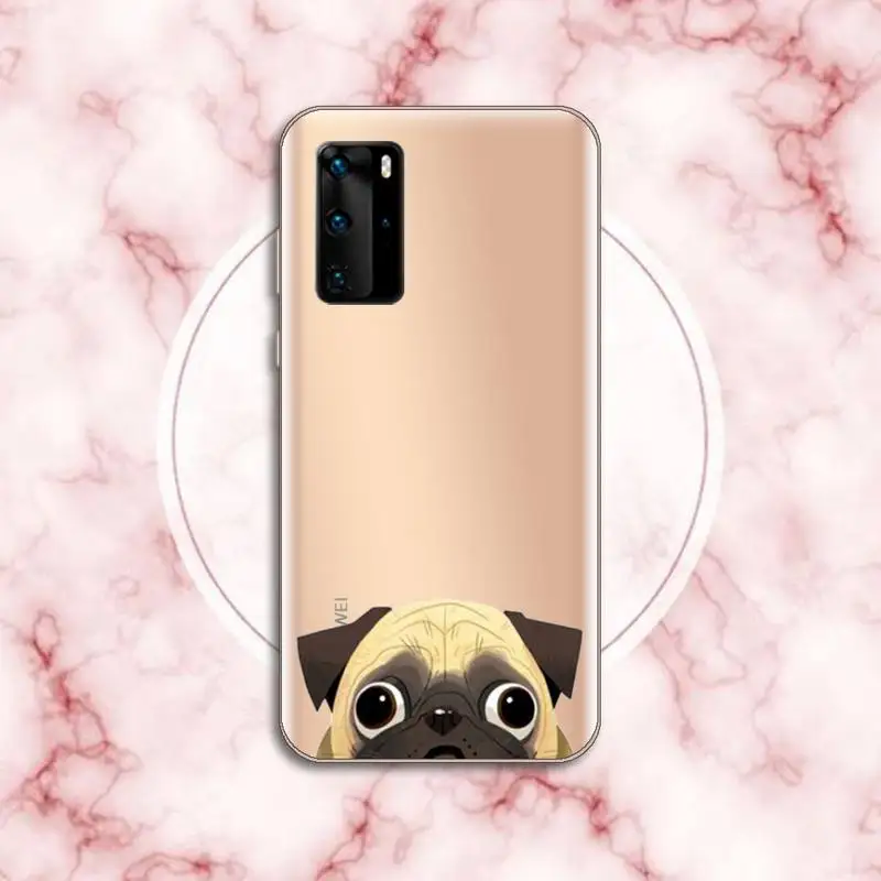

French Bulldog Pug Dog Cute pet Phone Case Transparent for Huawei P honor 8 10i 20 30 40 smart 2019