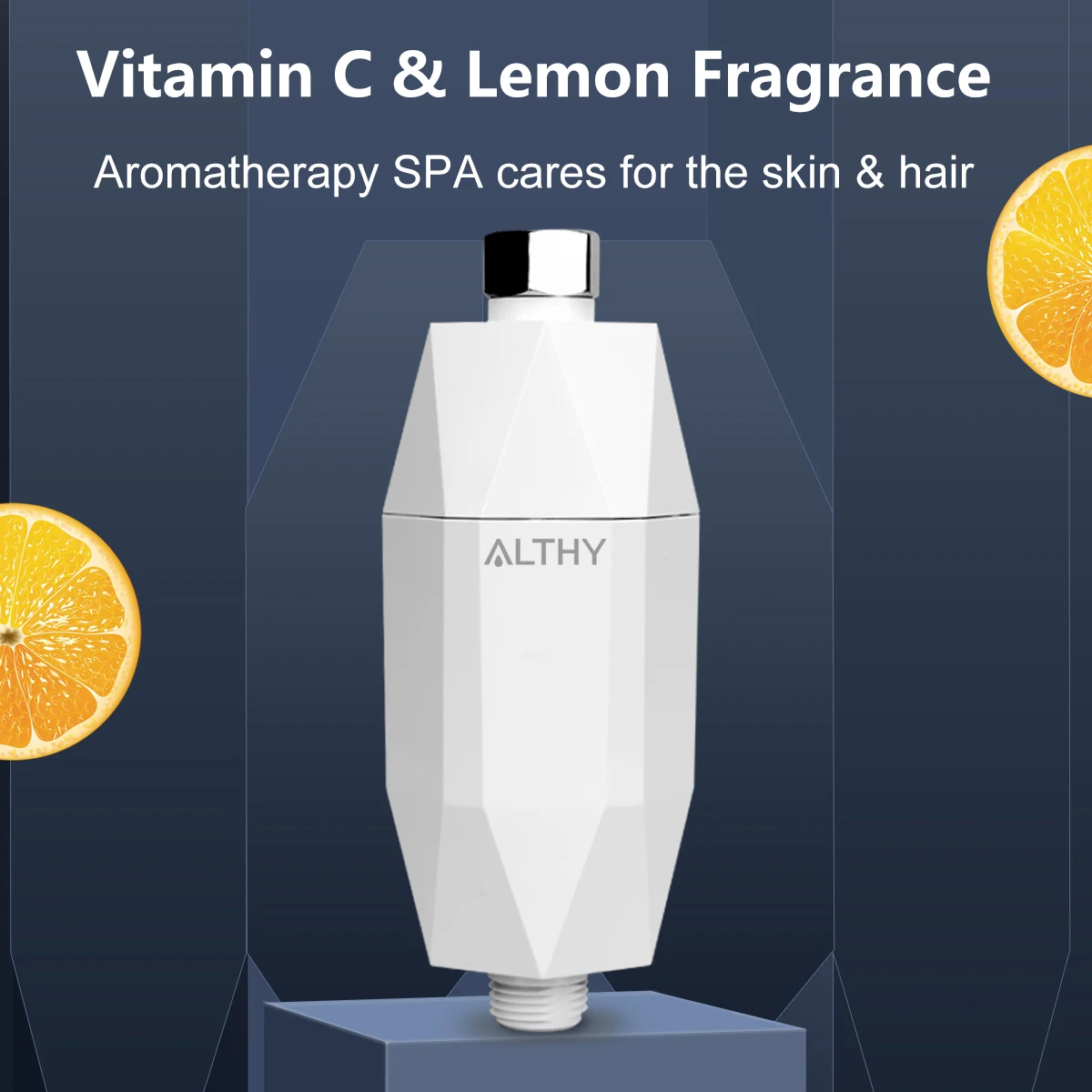 althy bathroom vitamin c shower filter water purifier lemon scent bath water softener filter chlorine help dry skinhair loss free global shipping