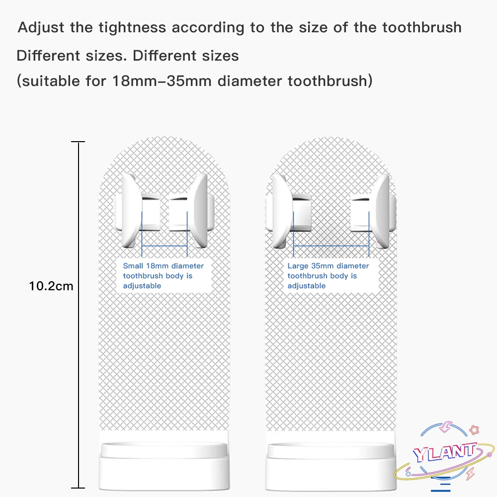 

Electric Toothbrush Holder Wall Mount Elastic Hold Protect Toothbrush Handle Save Space Keep Dry Stop Mildew Toothbrush Holder