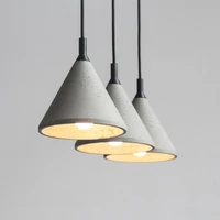 one light cone shade concrete pendant lamp vintage style cement hanging light in gray for kitchen dining restaurtant bedside
