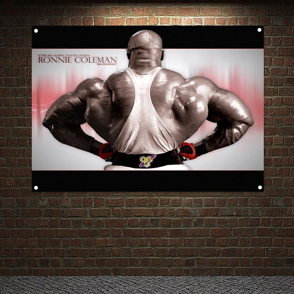 

Man Body Building Banner Flag Fitness Workout Mural Canvas Painting Wall Art Stadium Gym Decor Muscular Hunk Poster Wallpapers 1