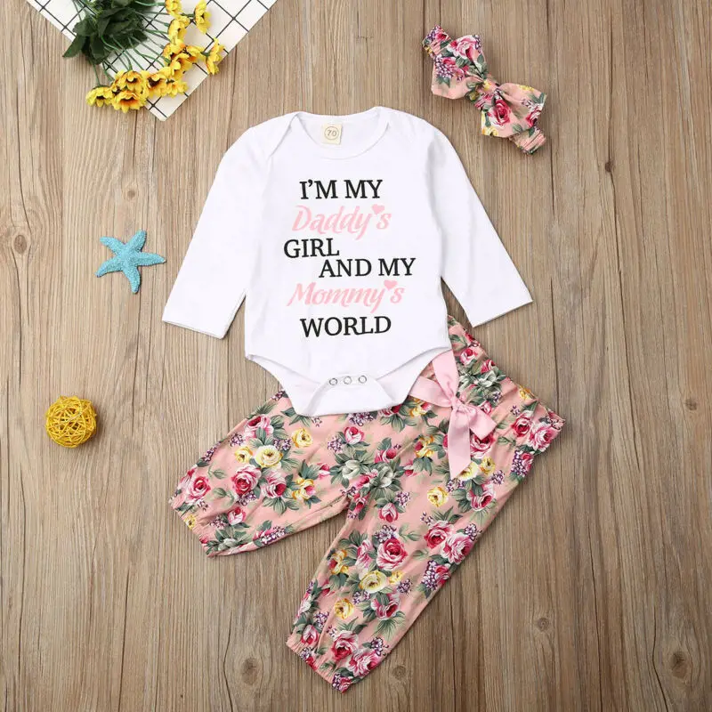 Одежда для маленьких девочек осенняя одежда новорожденных из 3 предметов