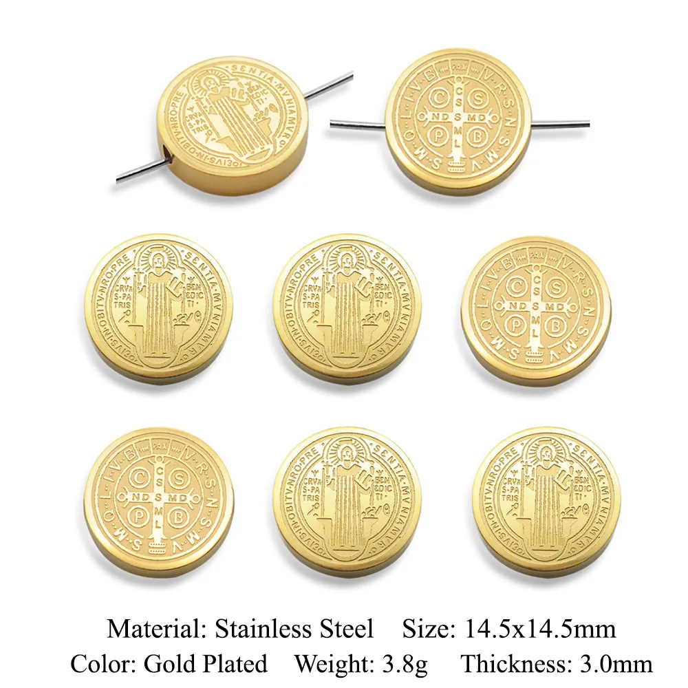 3pcs/lot 100% Stainless Steel 12x15mm Virgin Mary Jesus Cross Charm Wholesale DIY Bead Jewelry For Bracelet Making Factory Price | Украшения