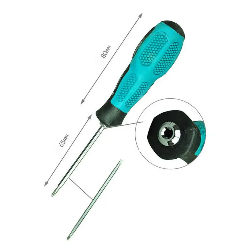 

Double-Use Screwdriver Removable Hand Tool Chrome Vanadium Steel Repair Tool Handle Flathead Screw Driver
